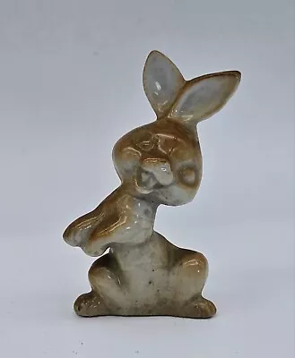 Vintage Brown Bunny Figurine Porcelain 2.75 In • $4