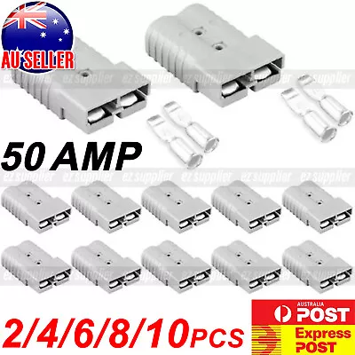 $7.99 • Buy 4 X Anderson Style Plug Connectors 50 AMP 12-24V 6AWG DC Power Tool HOT