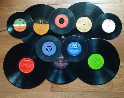 £6.25 • Buy Job Lot Of 5 X 12 Inch And 5 X 7 Inch Vinyl Records For Craft Upcycling Projects
