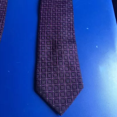 Men’s Tie 59” Purple Mac-Ty Cravate Seta Silk Soie Seda Seide #319 • $1.30