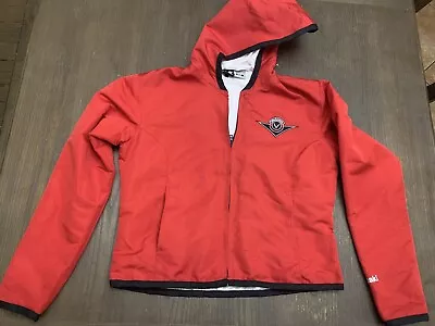 Kawasaki Vulcan Motorcycle Jacket Men's Size M Red Hooded Full Zip • $22.50