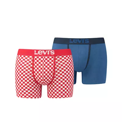 £10.99 • Buy Size Medium Levis 2 Pack Checkerboard Boxer Briefs Chinese Red