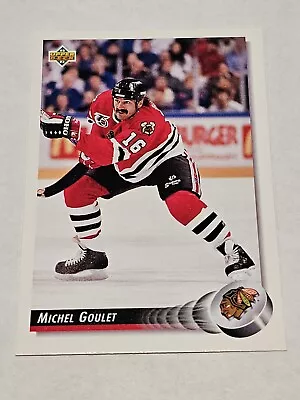 1992-93 Upper Deck Chicago Blackhawks Hockey Card #113 Michel Goulet • $1.50