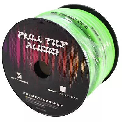 Full Tilt Audio 8 Gauge Tinned OFC Power/Ground Wire Lime Green Lot • $8.99