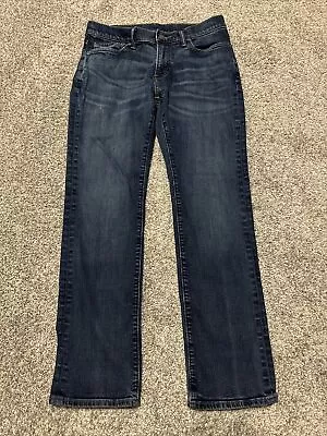Abercrombie & Fitch Jeans Men 31X30 Blue Kennan Straight Stretch Dark Denim • $24.99