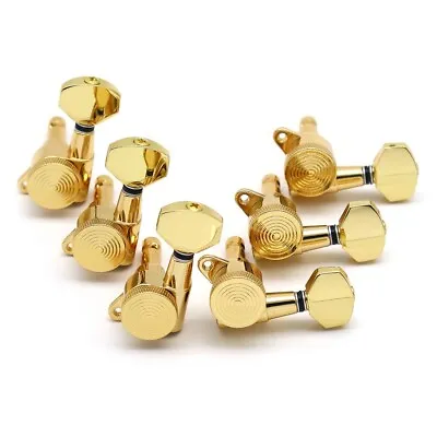 6-In-Line JIN-HO JN-07 SP Gold For Left Hand Guitar Locking Tuning Key Pegs • $77.54