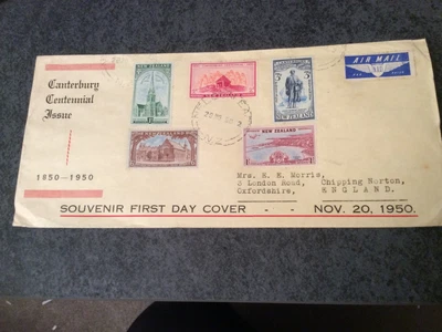 £9.99 • Buy AUSTRALIA 1950 Canterbury Centennial FDC From Nelson To Chipping Norton