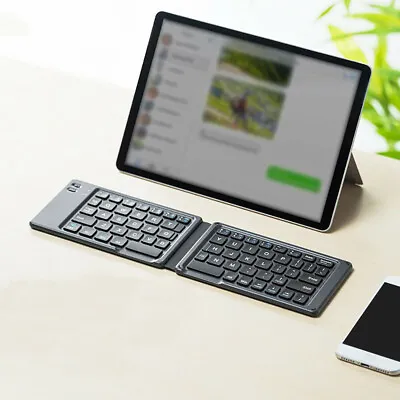 Mini Folding Keyboard Wireless Bluetooth Keyboard For Windows Android IOS IPad • £13.99