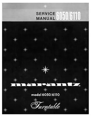 Service Manual Instructions For Marantz 60506110 • $13.46