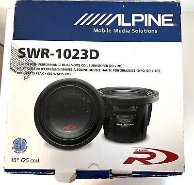 Alpine SWR-1023D - 10  High Performance 1800 WATT Dual Voice Coil Subwoofer NEW • $219.99