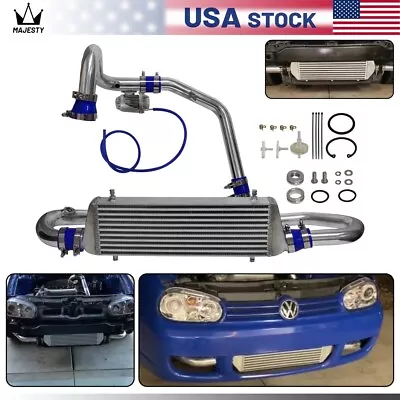 Intercooler Kit + Pipes + BOV For VW Jetta Golf GTI GL GLI GLS MK4 1.8T 98-05 BL • $275.99