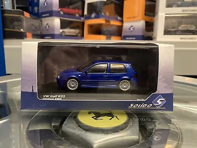 Solido 2003 Volkswagen Golf MK4 R32 Deep Blue Pearl 1/43 MIB SOL4313601 LHD 3DR • $49.79