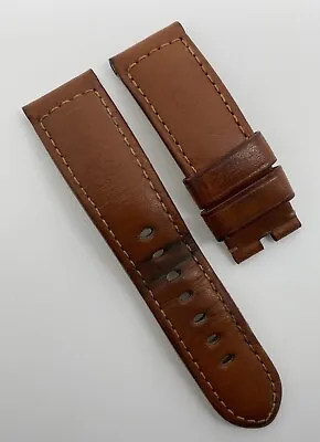 $125 • Buy Authentic Officine Panerai 24mm X 22mm Brown Calfskin Leather Watch Strap OEM