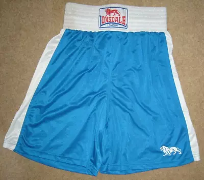 Men's Lonsdale London Boxing Martial Arts Training Shorts  L Large White Blue • £6.99