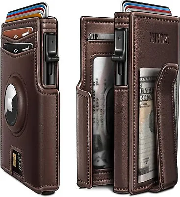 Airtag Wallet For Menwith Money Clip 10 Cards Metal Case Smart Slim Pop Up C... • $58.95