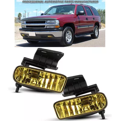 Bumper Fog Lights Yellow Lamps For 1999-2006 Chevy Silverado Suburban Tahoe Pair • $30.99