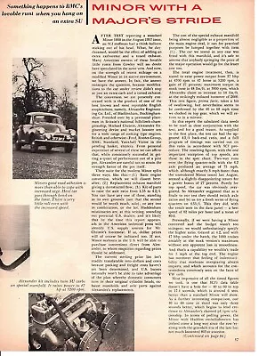 1957 Morris Minor 1000 / Add-ons ~ Original 3-page Article / Ad • $11.95