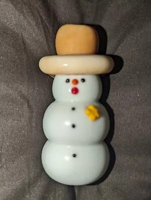 Vitrix Hot Glass Studio Snowman Art Figurine Cowboy Whimsical  • $74.95