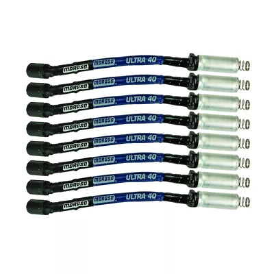 Moroso Spark Plug Wire Set 73536; Ultra 40 Wire Blue 12  Sleeved For Chevy LS • $169.99