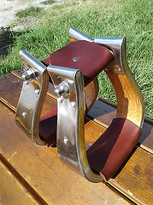 2  Stainless Monel Bell Ranch Roping Cutting Saddle Stirrups  • $129.95