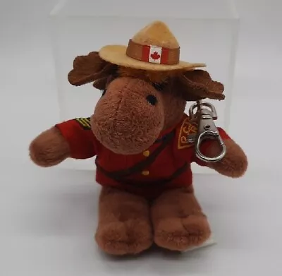 Royal Canadian Mounted Police RCMP 5  Mini Plush Moose Clip On Keychain Keyring • $12