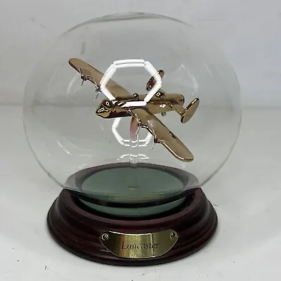 Mayflower Glass Lancaster Bomber Plane WW2 Blown Glass Gilded Gold FREE SHIPPING • $39.99