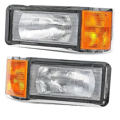 Mack Ch612 Ch613 Series 1990-2007 Pair Set Headlights Head Lights Corner Lamps • $299.99