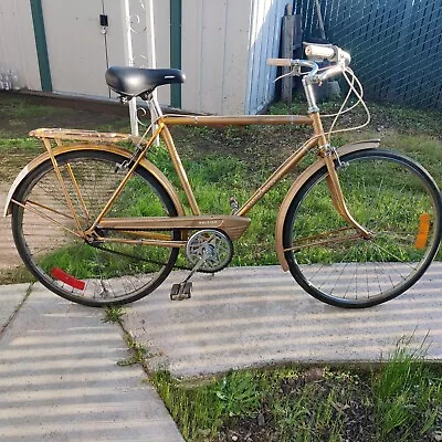 Vintage Raleigh 3-Speed Bicycle Rare Gold With Twist Grip • $449.95