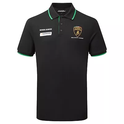 Lamborghini Squadra Corse 2023 Men's Team Polo Shirt Black • $104.99