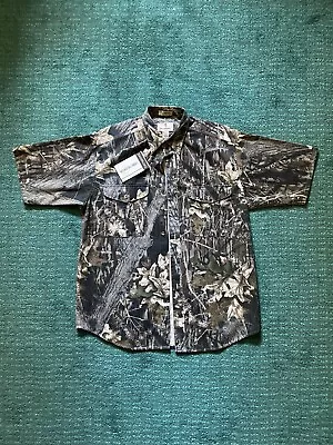 Browning Super Naturals Shirt Mens L Mossy Oak Breakup Camo Short Sleeve • $24.95