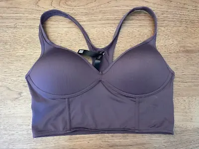 PINK Victoria's Secret Plum MEDIUM DD Ultimate Push Up Corset Sport Bra VS • $19.99