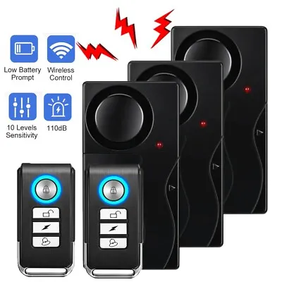 Wireless Anti-Theft Alarm With Remote Control Door And Window Vibration Alarm • $11.99