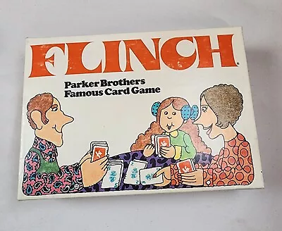 Vintage 1976 Flinch Famous Card Game Original Box Parker Brothers Retro • $11.95