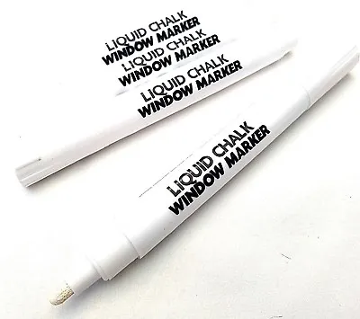 White Liquid Chalk Pens Marker For Glass Windows Chalkboard Blackboard Markers • £3.19