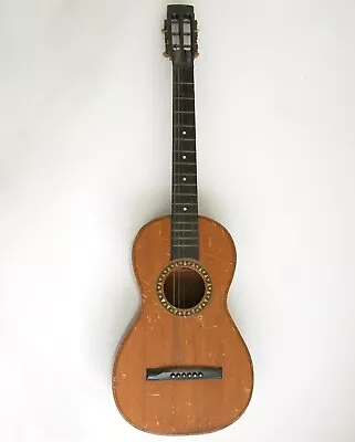 Old Parlor Guitar For Repair Decor Rare Estate Vtg String Instrument • $47