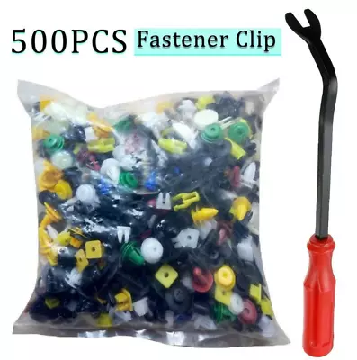 500pcs Car Retainer Clips Auto Fasteners Rivet Bumper Kit +Car Trim Removal Tool • $9.89