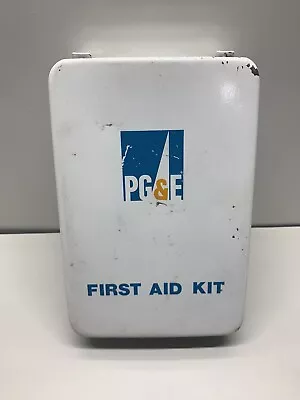 Vintage PG&E First Aid Kit PGE Metal Case & Contents VTG • $150