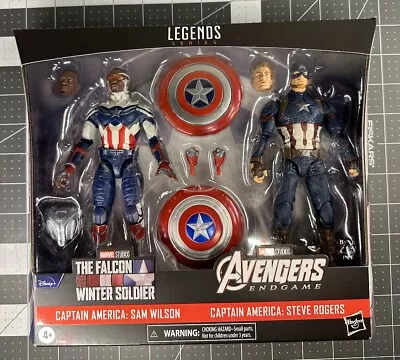 Marvel Legends Deluxe Captain America 2-Pack Steve Rogers +Sam Wilson SEALED. • $39.95