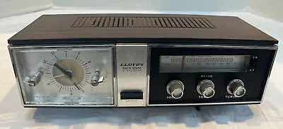 $19.99 • Buy Vintage Lloyd's Solid State Speaker Alarm Clock Radio Model 9J42G-37A EUC TESTED