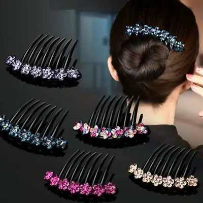 Wedding Diamante Crystal Hair Comb Pins Clips Rhinestone Bridal Hair Accessori ; • $3.95