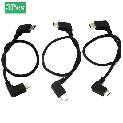 3x Black DJI Remote Controller Cables 30cm For Mavic 3/Air 2S/Mavic Air 2/Mini 2 • $13.51