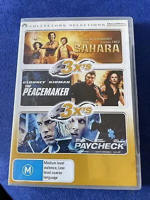 Sahara / Peacemaker / Paycheck  DVD • $11.95