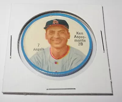 1962 Salada Tea Baseball Coin Pin #7 Ken Aspromonte Los Angeles Angels Near Mint • $7.46