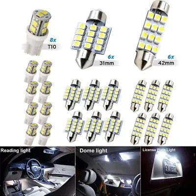 $8.79 • Buy 20pcs LED Interior Lights Bulbs Kit Car Trunk Dome License Plate Lamps 6000K
