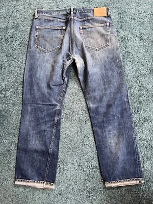 Levis Vintage Clothing LVC Big E 1955XX 501 Well Worn Jeans Size 38 Made In USA • £95