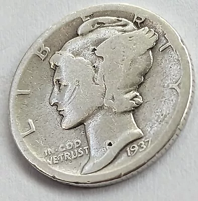 Better 1937 D Mercury 90% Silver Dime Coin US MINT #MD0054 • $2.50