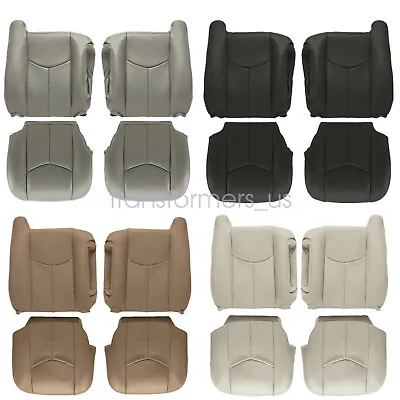 4Pcs For 2003 2004 2005 2006 Chevy Silverado GMC Sierra Front Leather Seat Cover • $92.19