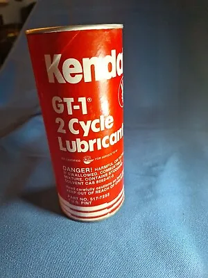 Vintage KENDALL 2-Cycle Lubricant Motor Oil GT-1 Unopened 16oz Cardboard Cans W2 • $14.20