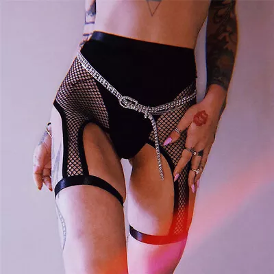 $12.50 • Buy Women Mesh Garter Suspender Belt Shorts Panties Dance Underpants Sexy Lingerie
