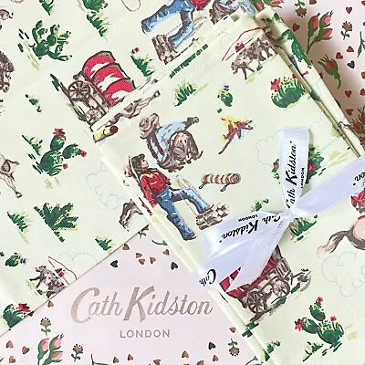 CATH KIDSTON Set Of Four COWBOY Fabric Material Napkins BNWT ~ Kitson Kidson • £29.95